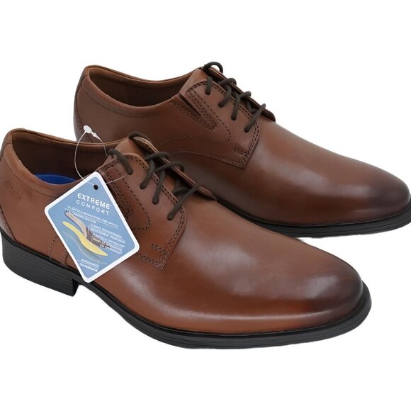Clarks Whiddon Men\'s Dress Oxford Dark Tan 7M main image 4